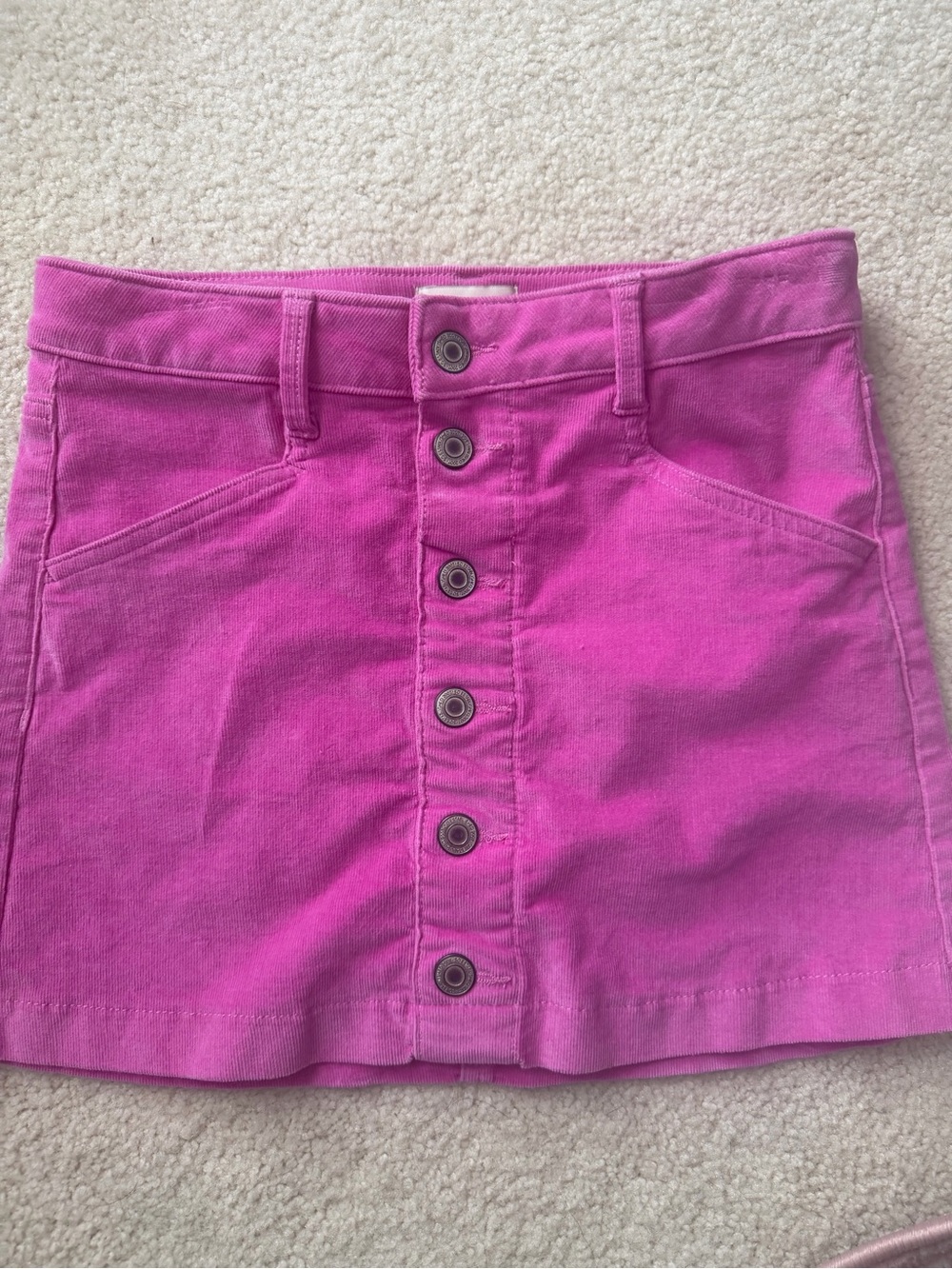 SO Bright Pink Button-Front Girl’s Skirt